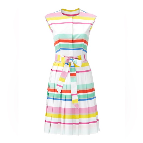 NWT $398 Kate Spade Multi Cape Stripe Sweet Candy Shirtdress - Picture 7 of 10